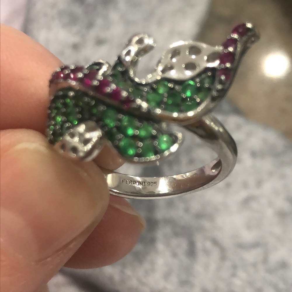 Sterling Silver Unique Leaf Ring - image 5